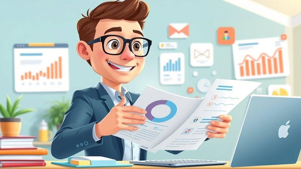 Marketer organizing best practice email templates for tech businesses