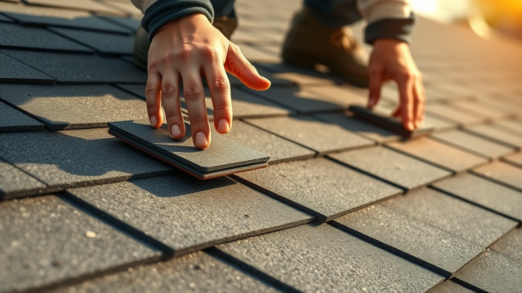 roofer replacing damaged shingles using professional roof repair techniques
