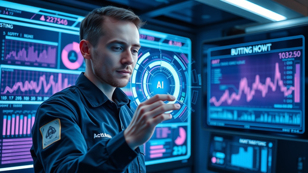 Futuristic AI-powered SEO analytics dashboard for New York tech firms