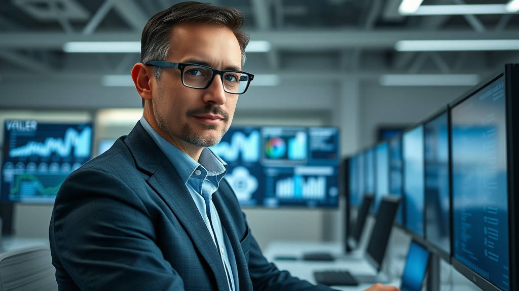 Sales rep utilizing AI-powered CRM software for sales performance and artificial intelligence in sales