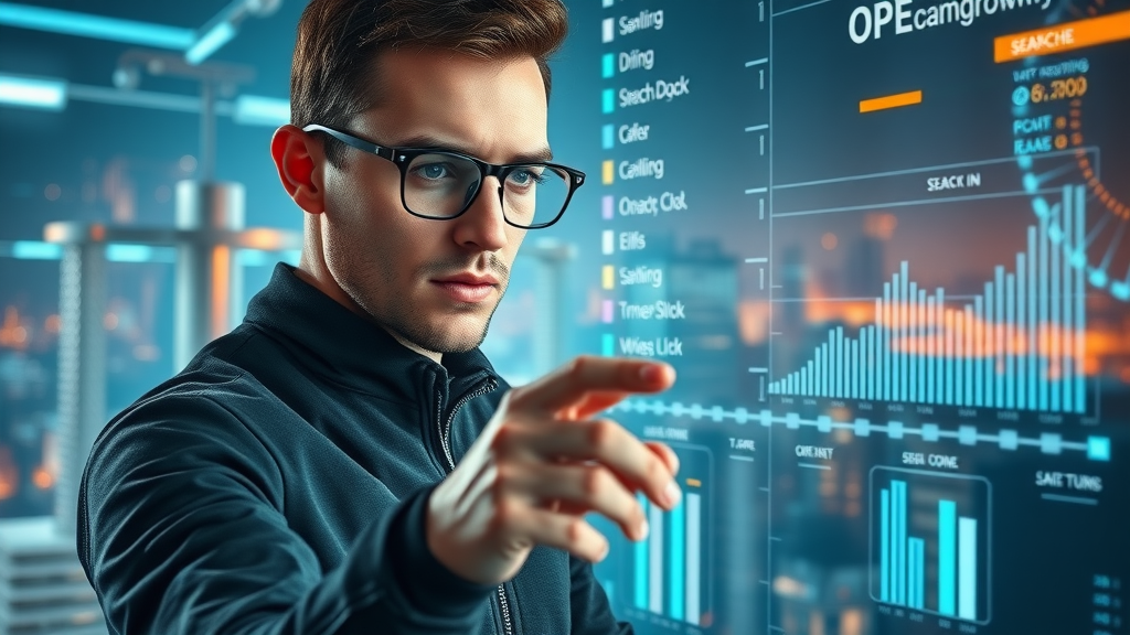 Tech professional optimizing SEO and visual search strategies for tech business