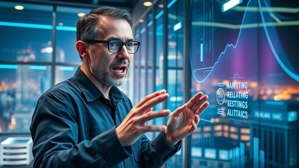 futuristic digital marketing tools and AI automation for small business marketing in 2025