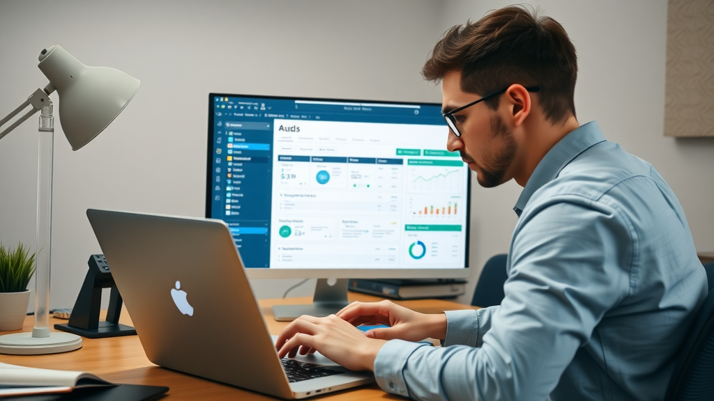Digital marketer optimizing meta descriptions and images for search engine optimization