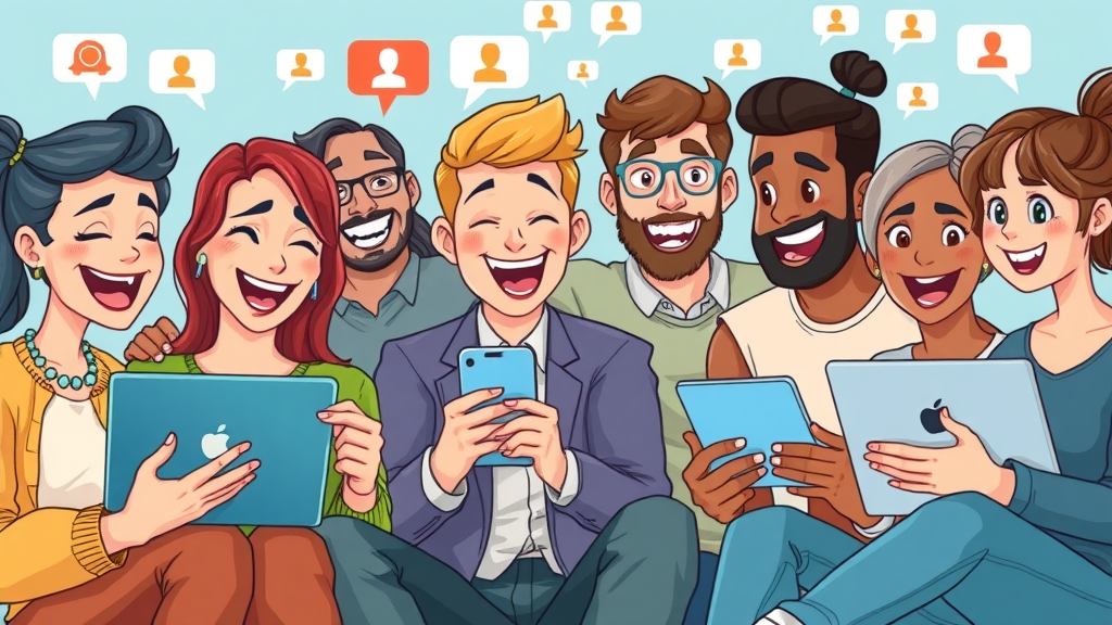 engaged online community interacting with tech content for small tech firms via social media marketing