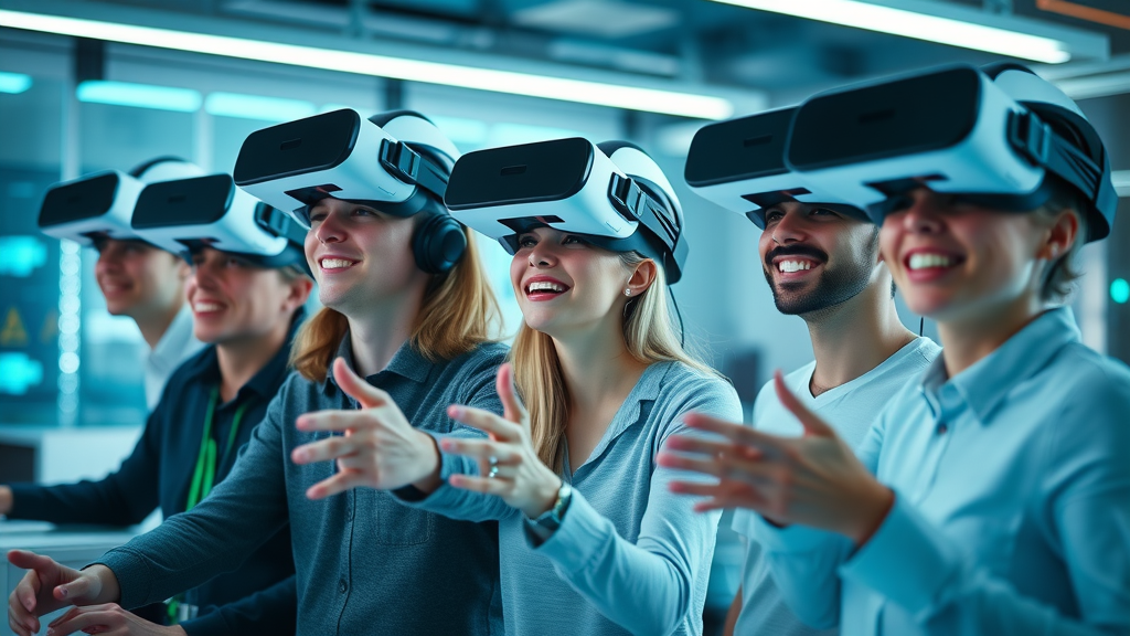 digital marketing agency team upskilling with new tech tools and VR training
