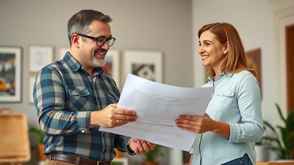 roofing contractor discussing roofing project with homeowner