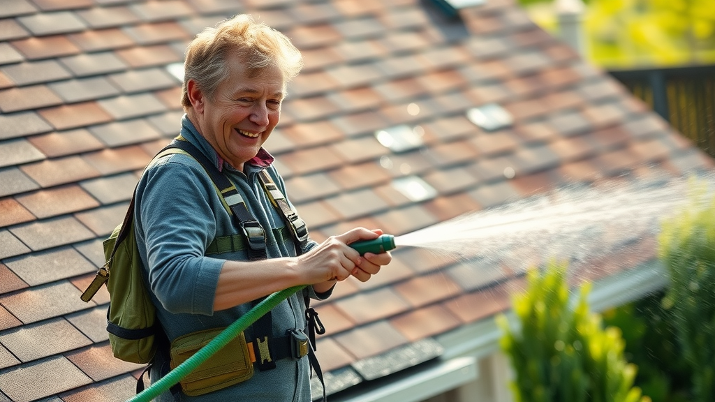 safe diy roof maintenance roof cleaning safety harness clean shingles