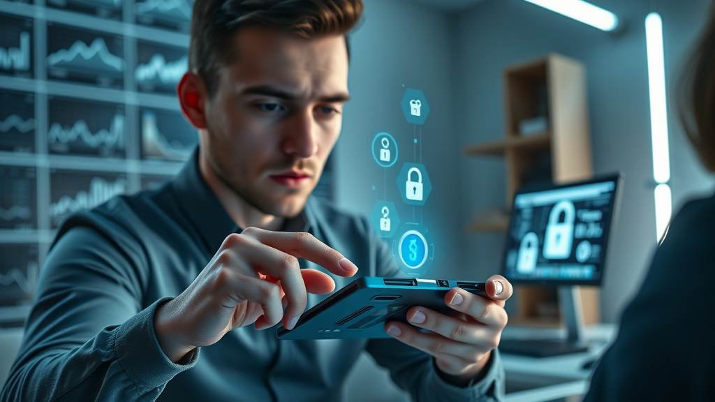 hardware wallet device connecting for secure crypto digital asset protection at home office