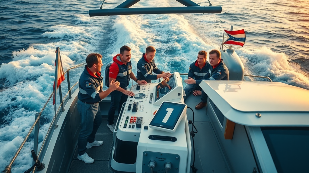cutting-edge vessel on open sea highlights the impact of shipbuilding technology