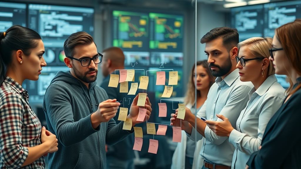machine learning model marketing strategies team collaboration glass board
