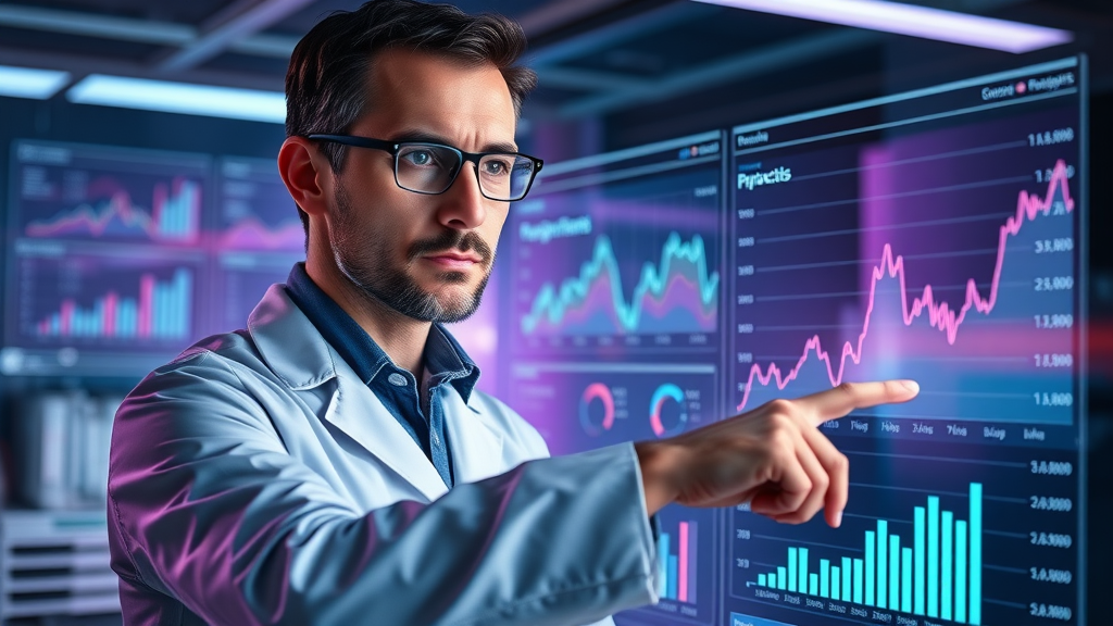 data scientist modeling sales forecasts with predictive analytics for optimized sales strategies