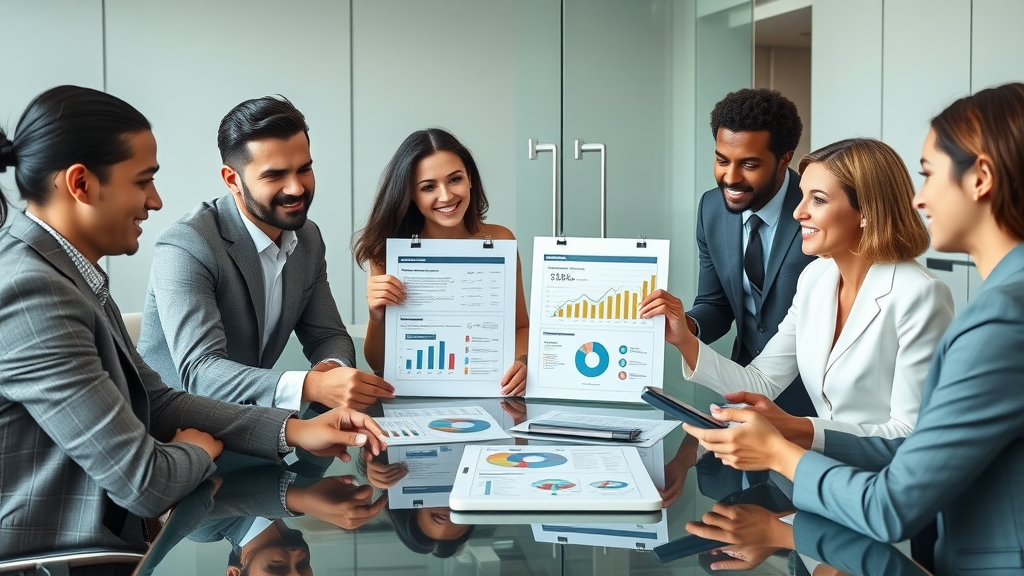 diverse sales team discussing statistical and machine learning predictive models for sales forecasting