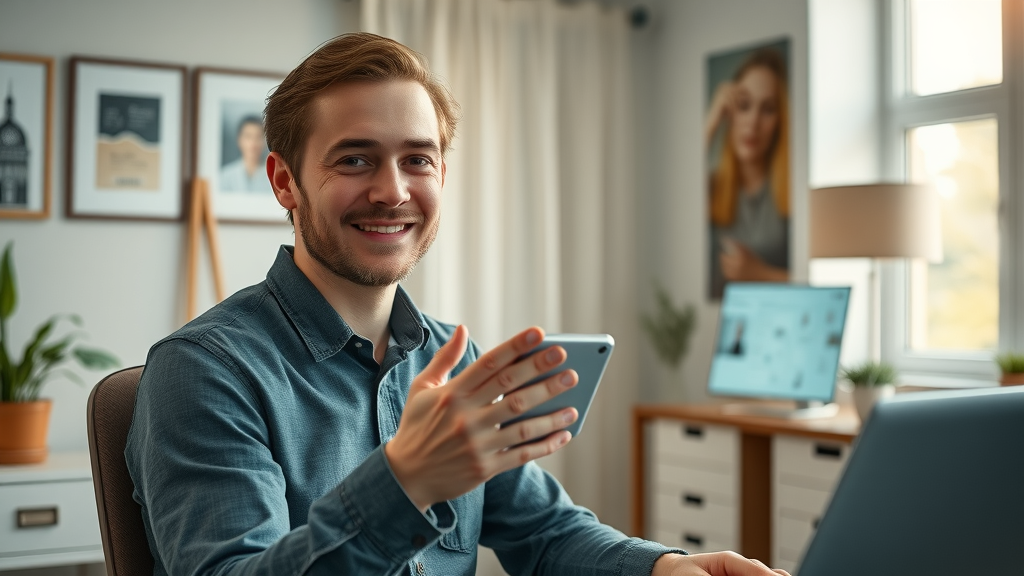 motivated user ai coaching app onboarding home office digital displays