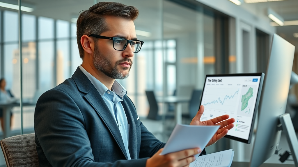 Marketing strategist reviewing NYC SEO charts - Local SEO for New York tech businesses
