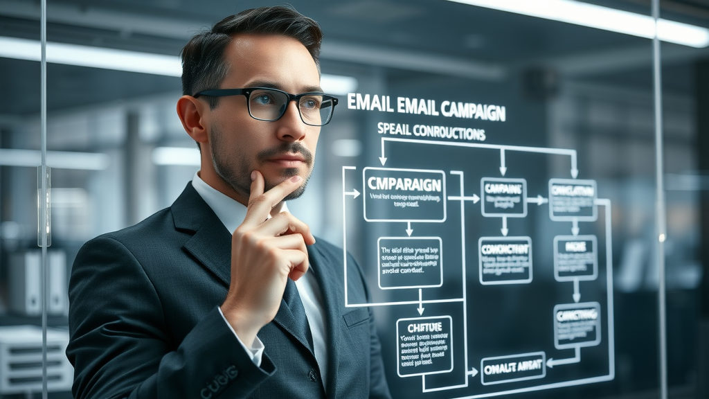 Professional mapping email campaign flow for tech businesses