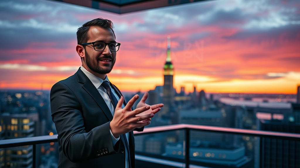 Digital marketing strategist presenting NYC market trends to tech industry leaders
