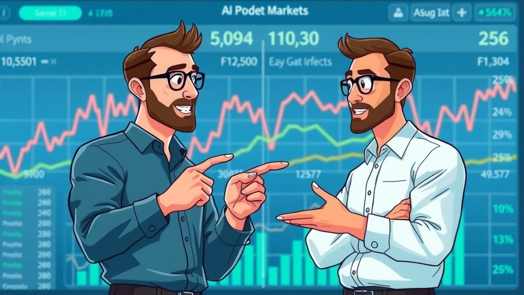 comparison of AI adoption and productivity rates with data analysts reviewing global market indicators
