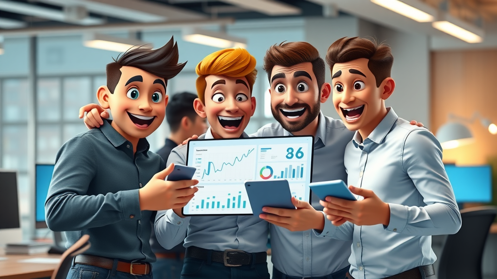 digital marketing team analyzing mobile local search analytics
