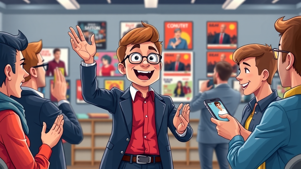 content marketer presenting engaging social media campaign in creative London agency
