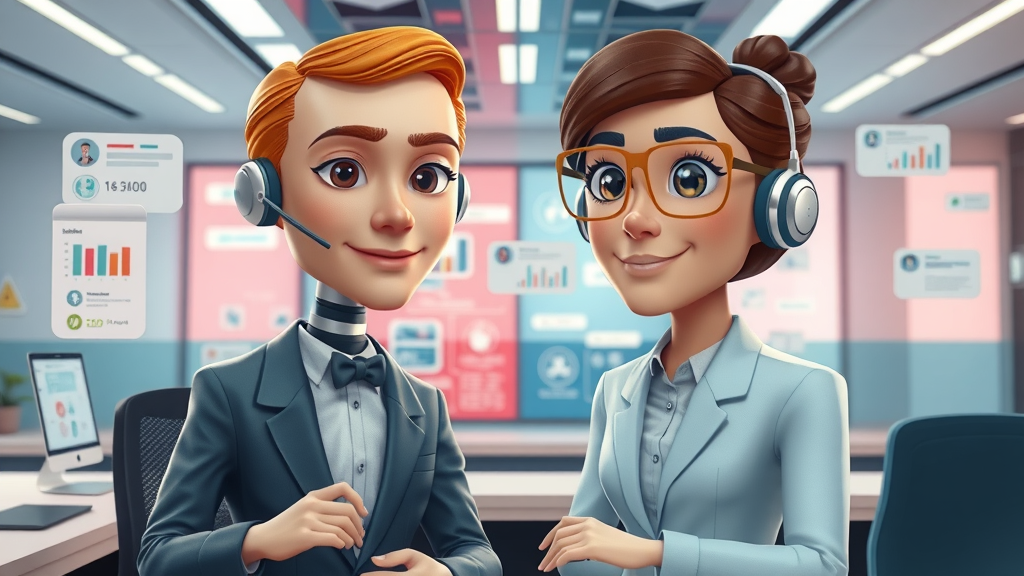 AI voice agent alongside human operator, efficiency and scalability comparision for ai voice agents for business