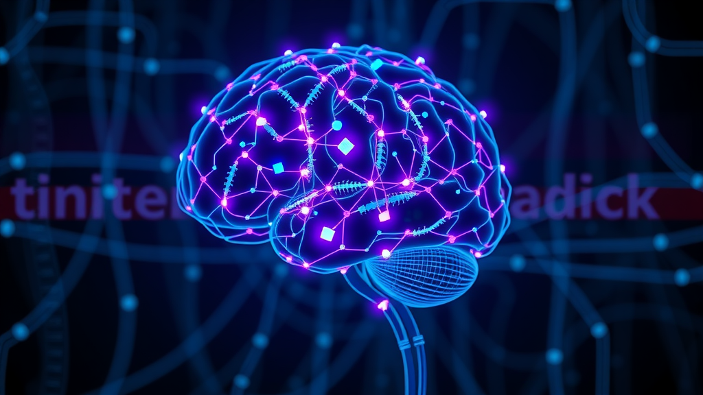 Artificial intelligence digital brain glowing with marketing data streams, highlighting ai marketing agency analytics and neural networks